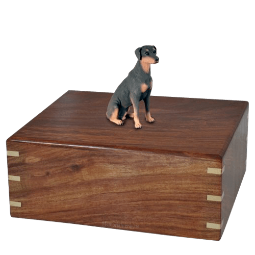 Sitting Doberman X-Large Doggy Urn